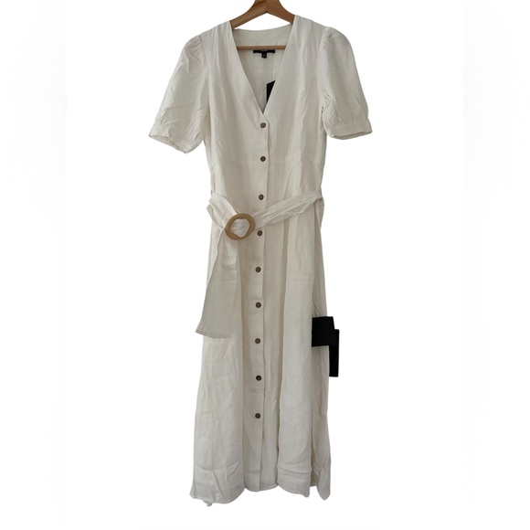 NWT Lulus Blissful Simplicity White Midi Dress - Picture 5 of 13